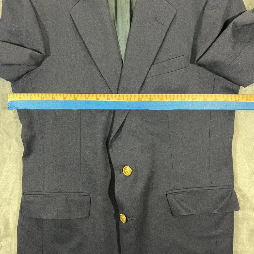 Polo Ralph Lauren University Club Mens Blazer Navy Blue Virgin Wool Gold Button